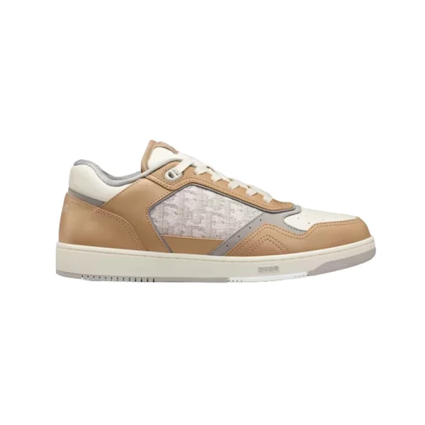 B27 LOW-TOP SNEAKER BEIGE AND CREAM SMOOTH CALFSKIN WITH CREAM DIOR OBLIQUE JACQUARD – CDO92