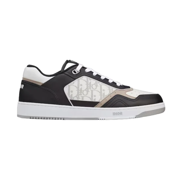 B27 LOW-TOP SNEAKER BLACK, WHITE AND BEIGE SMOOTH CALFSKIN WITH WHITE DIOR OBLIQUE GALAXY LEATHER – CDO97