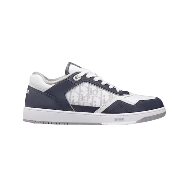 B27 LOW-TOP SNEAKER DEEP BLUE AND WHITE SMOOTH CALFSKIN WITH WHITE DIOR OBLIQUE GALAXY LEATHER – CDO88