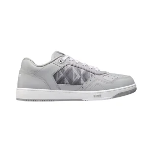 B27 LOW-TOP SNEAKER DIOR GRAY SMOOTH CALFSKIN AND CD DIAMOND CANVAS – CDO99