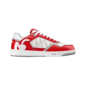 B27 LOW-TOP SNEAKER RED AND WHITE SMOOTH CALFSKIN – CDO90