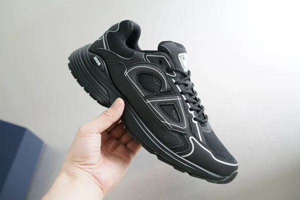 B30 LOW-TOP SNEAKER BLACK MESH AND TECHNICAL FABRIC – CD103 - Image 2
