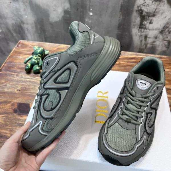 B30 LOW-TOP SNEAKER OLIVE MESH AND TECHNICAL FABRIC – CD105 - Image 7
