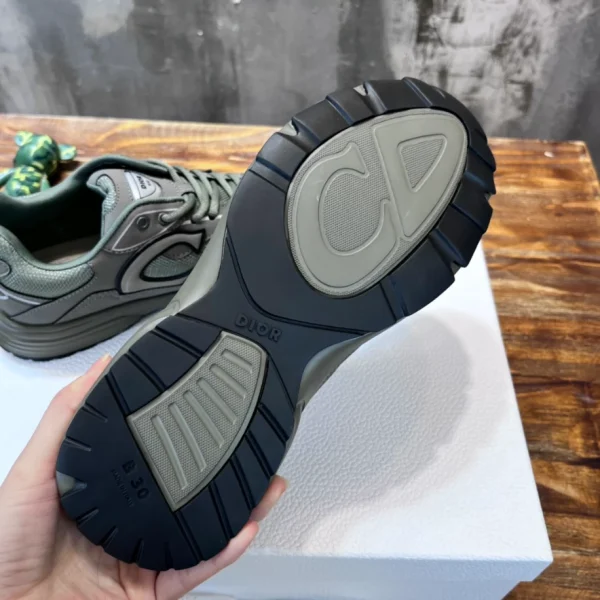 B30 LOW-TOP SNEAKER OLIVE MESH AND TECHNICAL FABRIC – CD105 - Image 9