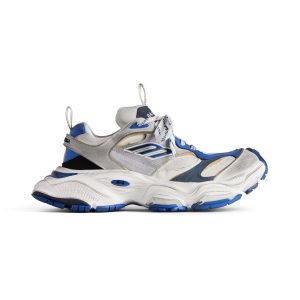 BALENCIAGA MEN’S CARGO SNEAKER IN GREY/WHITE/BLUE – BB207