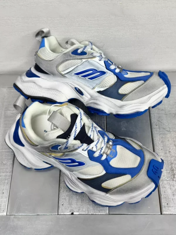 BALENCIAGA MEN’S CARGO SNEAKER IN GREY/WHITE/BLUE – BB207 - Image 5