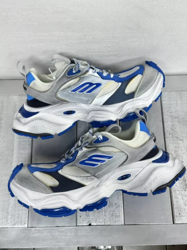 BALENCIAGA MEN’S CARGO SNEAKER IN GREY/WHITE/BLUE – BB207 - Image 7