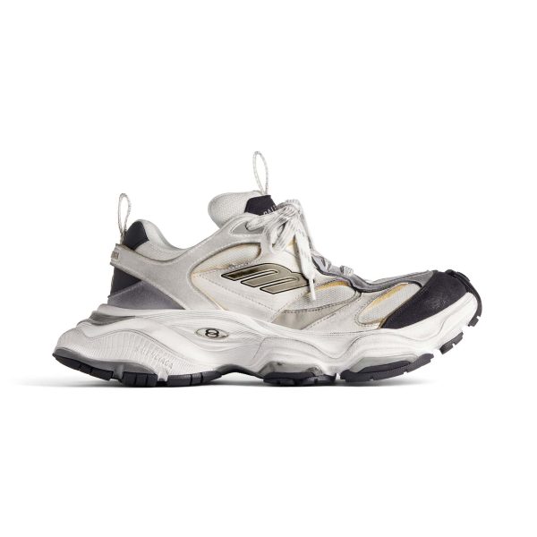 BALENCIAGA MEN’S CARGO SNEAKER IN WHITE/GREY – BB206