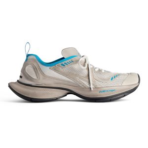 BALENCIAGA MEN’S CIRCUIT SNEAKER IN BEIGE/BLUE – BB224