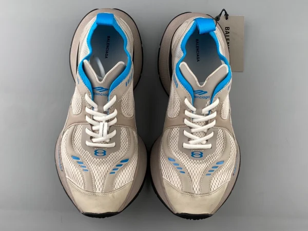 BALENCIAGA MEN’S CIRCUIT SNEAKER IN BEIGE/BLUE – BB224 - Image 8