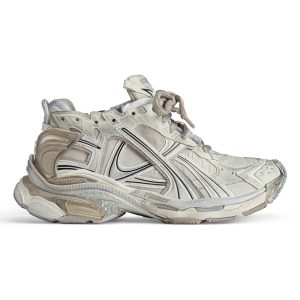 BALENCIAGA MEN’S RUNNER SNEAKER IN BEIGE – BB228
