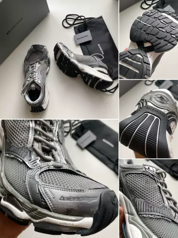 BALENCIAGA MEN’S STAPLER SNEAKER IN GREY – BB220 - Image 4