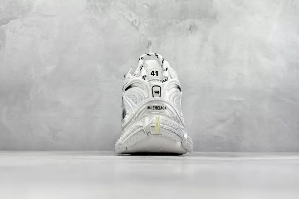 BALENCIAGA MEN’S RUNNER GRADIENT SNEAKER IN WHITE/BLACK – BB227 - Image 8