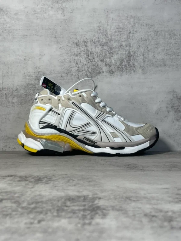 BALENCIAGA RUNNER SNEAKER IN GREY, WHITE, BLACK AND YELLOW – BB233 - Image 2