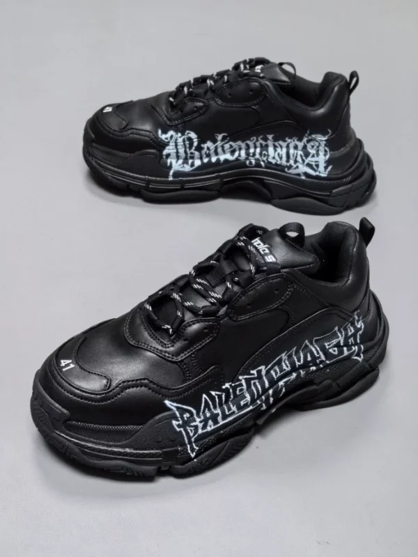 BALENCIAGA TRIPLE S SNEAKER DIY METAL IN BLACK/WHITE – BB231 - Image 8