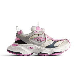 BALENCIAGA WOMEN’S CARGO SNEAKER IN GREY/WHITE/PINK – BB205