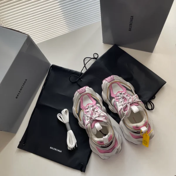 BALENCIAGA WOMEN’S CARGO SNEAKER IN GREY/WHITE/PINK – BB205 - Image 5