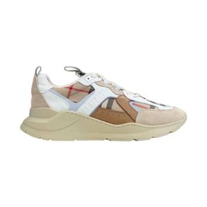 BURBERRY LEATHER AND SUEDE SNEAKERS – BBR129