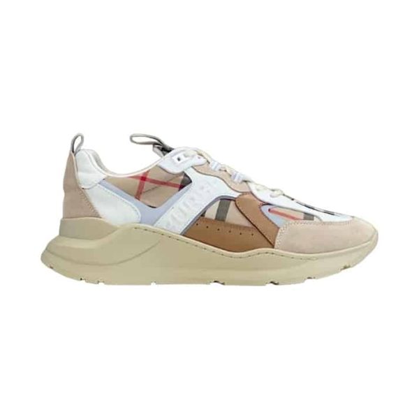 BURBERRY LEATHER AND SUEDE SNEAKERS – BBR129