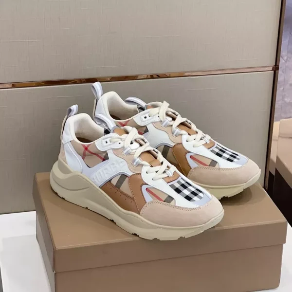 BURBERRY LEATHER AND SUEDE SNEAKERS – BBR129 - Image 7