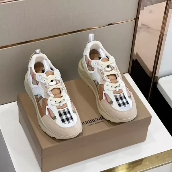 BURBERRY LEATHER AND SUEDE SNEAKERS – BBR129 - Image 8
