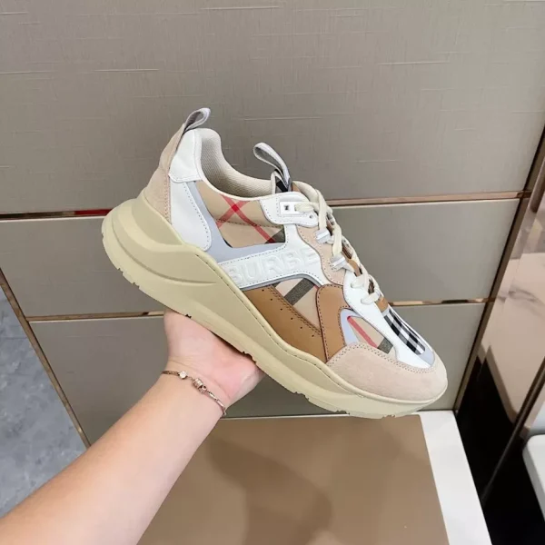 BURBERRY LEATHER AND SUEDE SNEAKERS – BBR129 - Image 2