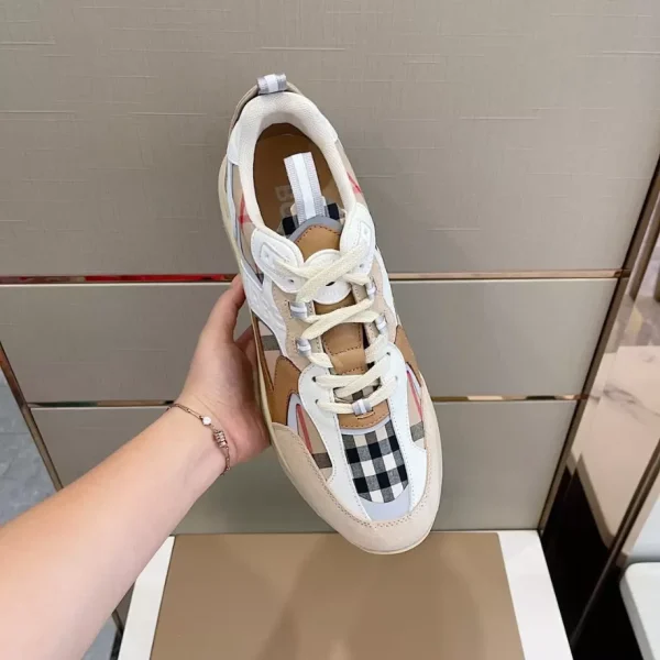 BURBERRY LEATHER AND SUEDE SNEAKERS – BBR129 - Image 3