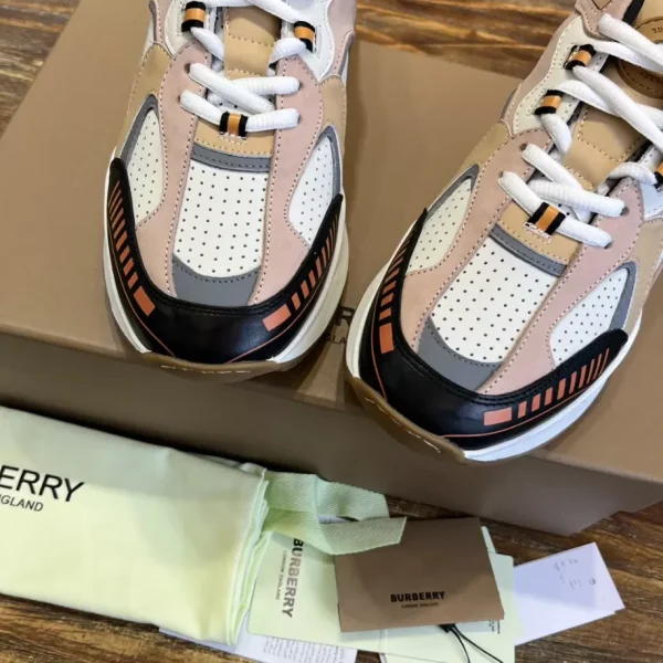 BURBERRY LEATHER AND SUEDE SNEAKERS – BBR130 - Image 3