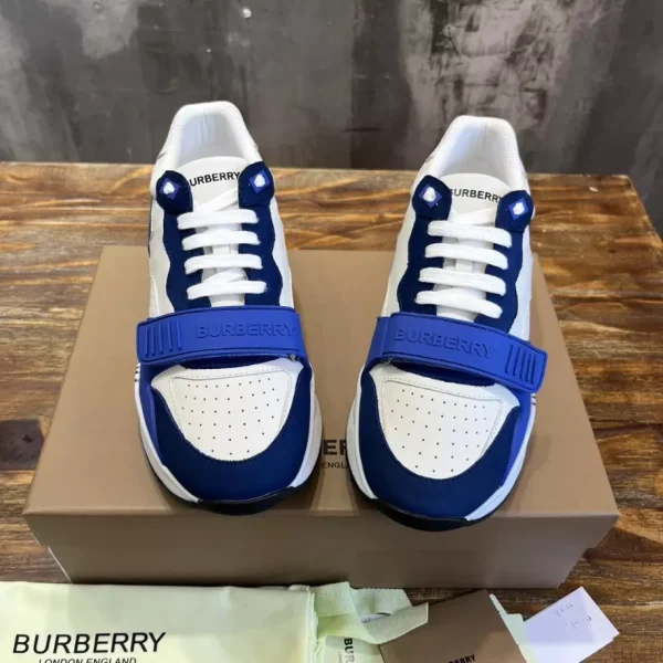 BURBERRY LEATHER AND SUEDE SNEAKERS – BBR131 - Image 4