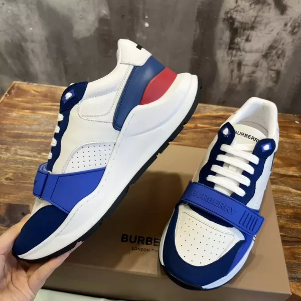 BURBERRY LEATHER AND SUEDE SNEAKERS – BBR131 - Image 7