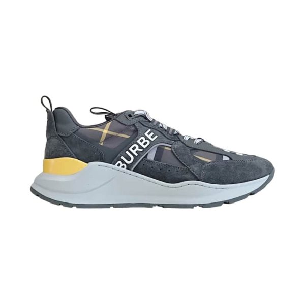 BURBERRY LEATHER AND SUEDE SNEAKERS – BBR132