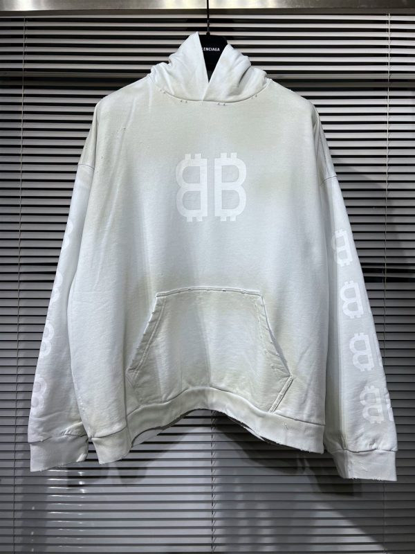 Balenciaga Crypto Hoodie Medium Fit In White – SBH023 - Image 2