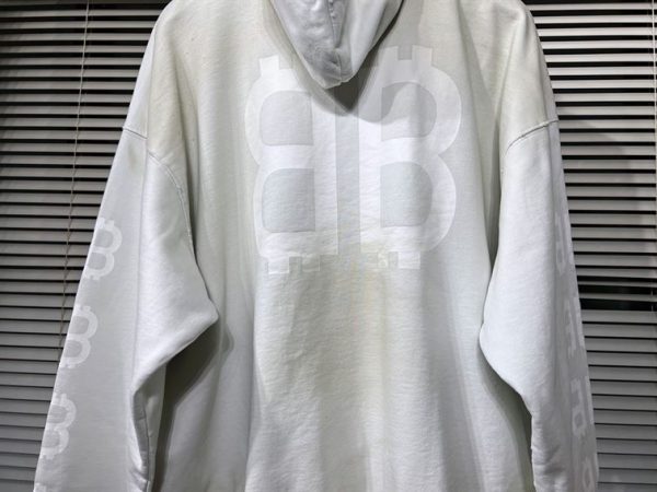Balenciaga Crypto Hoodie Medium Fit In White – SBH023 - Image 5