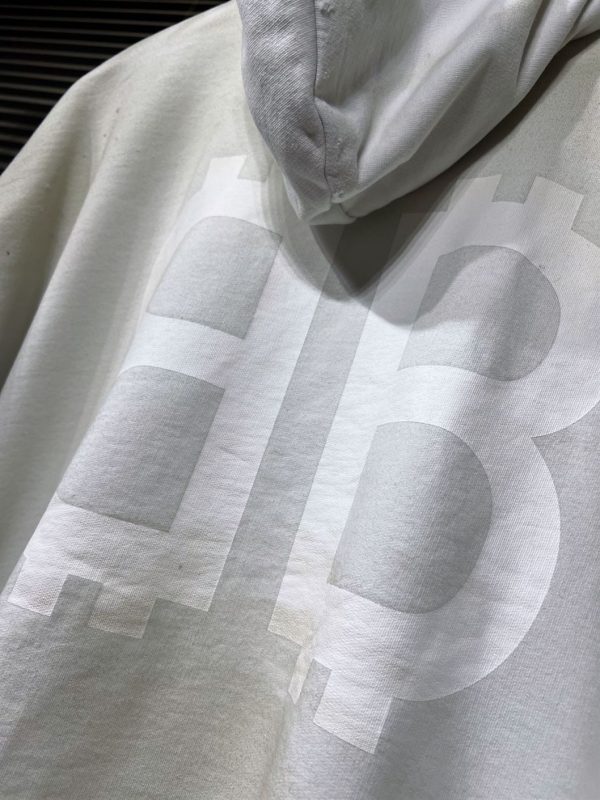 Balenciaga Crypto Hoodie Medium Fit In White – SBH023 - Image 6