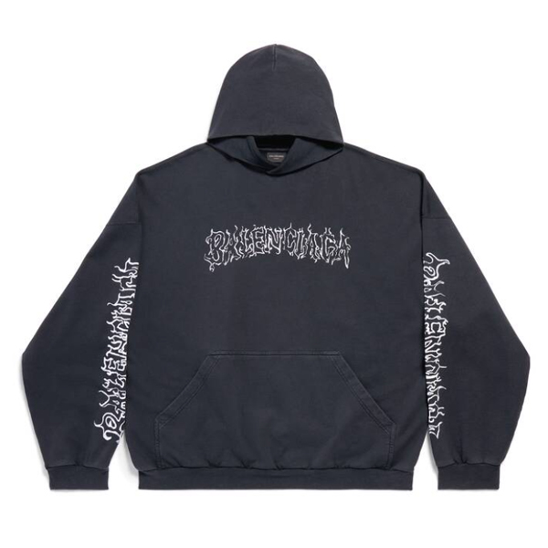 Balenciaga Diy Metal Outline Hoodie Oversized In Black – SBH024