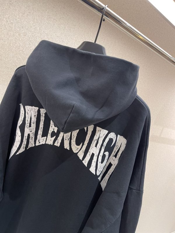 Balenciaga Hand Drawn Hoodie Medium Fit – SBH025 - Image 4