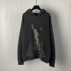 Balenciaga Paris Liberty Hoodie Oversized in black – SBH012