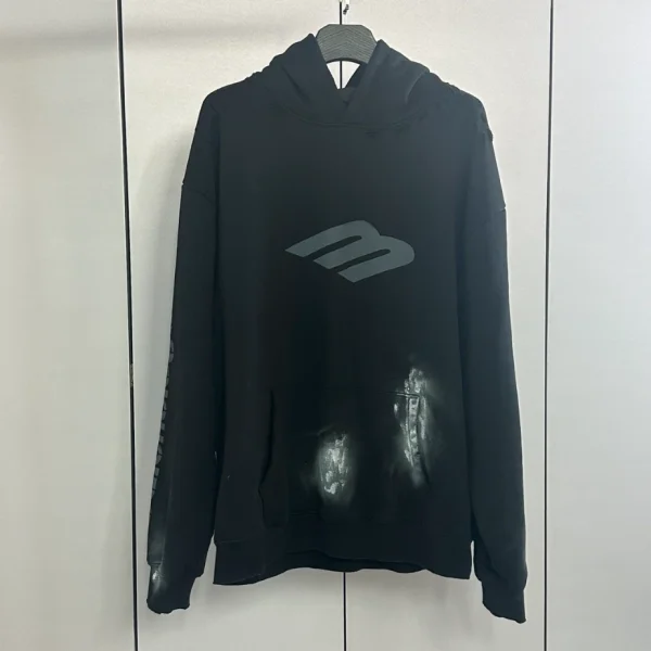 Balenciaga 3B Stencil Hoodie Medium Fit in Black – SBH014