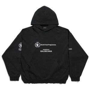 Balenciaga WFP Hoodie Medium Fit In Black – SBH028