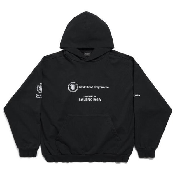 Balenciaga WFP Hoodie Medium Fit In Black – SBH028