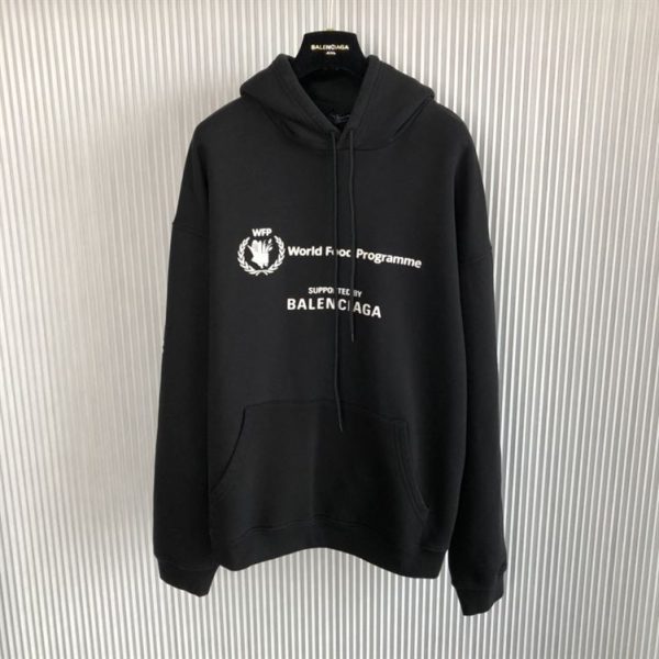 Balenciaga WFP Hoodie Medium Fit In Black – SBH028 - Image 2