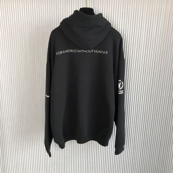 Balenciaga WFP Hoodie Medium Fit In Black – SBH028 - Image 3