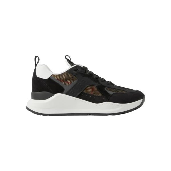 LOGO EMBOSSED, LEATHER, SUEDE AND MESH SNEAKERS – BBR105