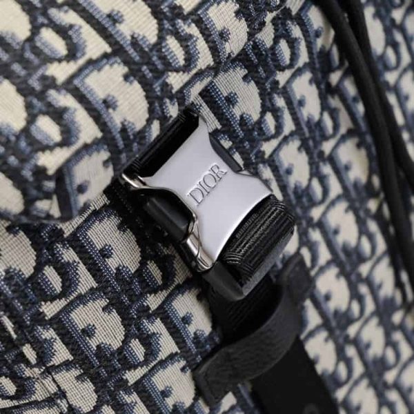 DIOR EXPLORER BACKPACK BEIGE AND BLACK OBLIQUE JACQUARD – DR006 - Image 6