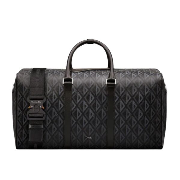 DIOR LINGOT 50 BAG BLACK CD DIAMOND CANVAS – DR009