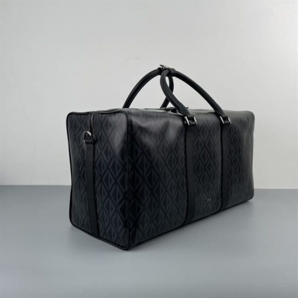 DIOR LINGOT 50 BAG BLACK CD DIAMOND CANVAS – DR009 - Image 5