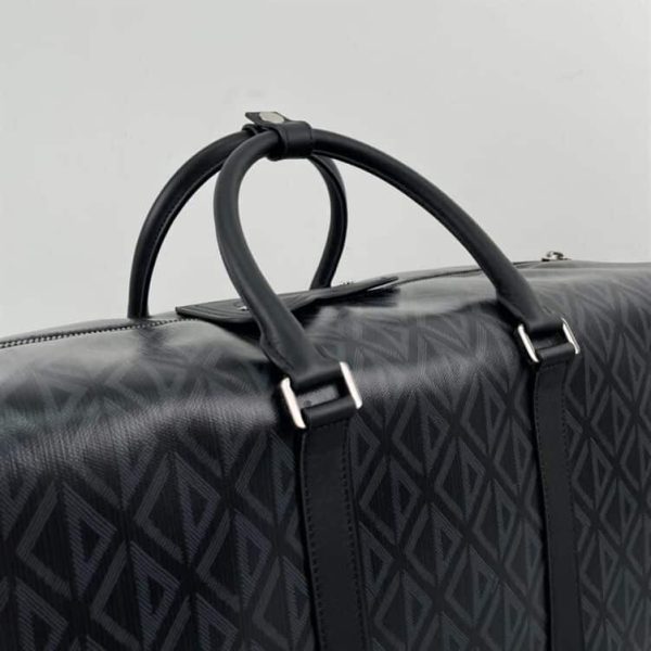 DIOR LINGOT 50 BAG BLACK CD DIAMOND CANVAS – DR009 - Image 6