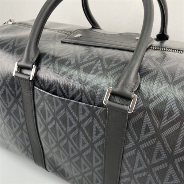 DIOR LINGOT 50 BAG BLACK CD DIAMOND CANVAS – DR009 - Image 7