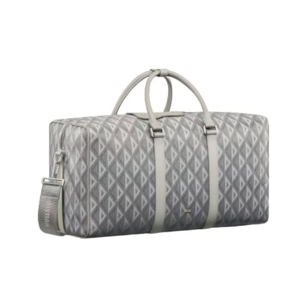 DIOR LINGOT 50 BAG GRAY CD DIAMOND CANVAS BAG – DR010