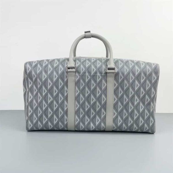 DIOR LINGOT 50 BAG GRAY CD DIAMOND CANVAS BAG – DR010 - Image 2
